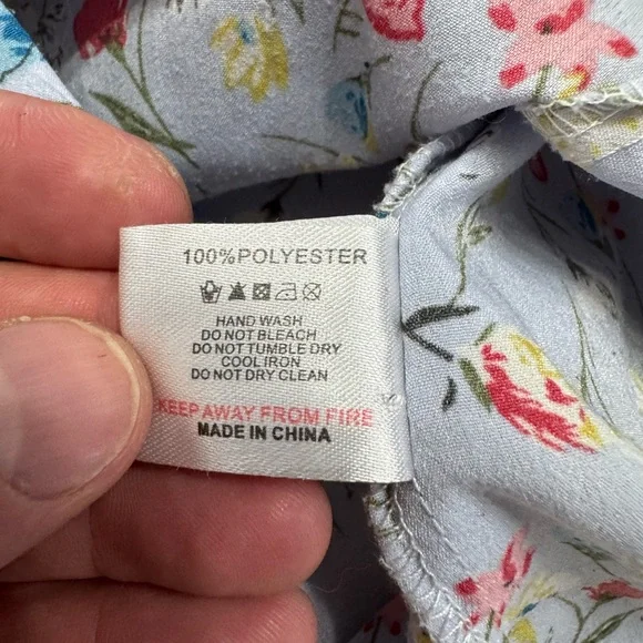 Pretty Little Thing Flutter Sleeve Blue Floral Midi Dress Size 6 - Picture 3 of 5